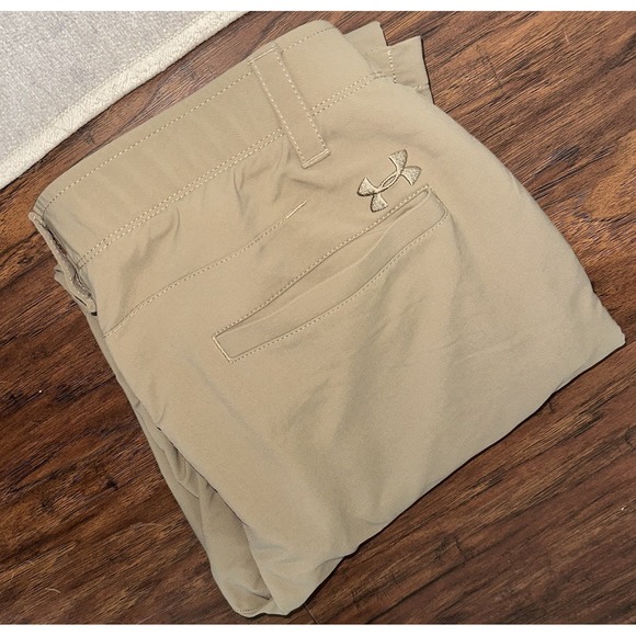 Under Armour Golf Pants Men's 32x32 Tan Stretch Waistband Loose Fit - Picture 1 of 6